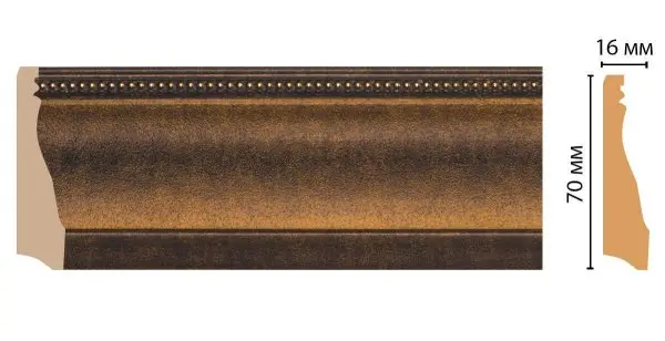 Плинтус DecoMaster 193-56 70х16х2400 мм