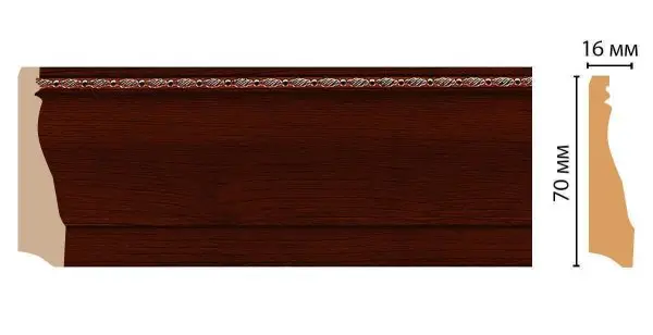 Плинтус DecoMaster 193-52 70х16х2400 мм