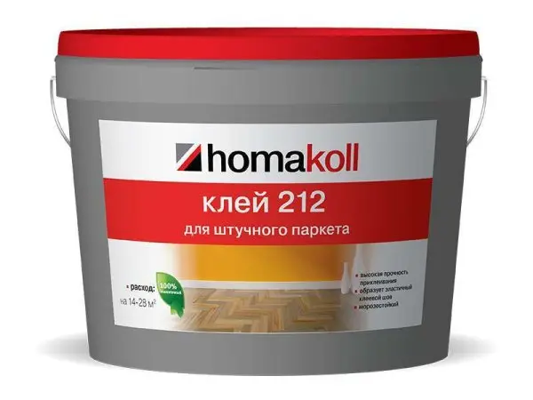Клей Хомакол 212 для шт. паркета, 1л (1,3кг)